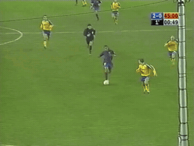 A Soccer Game Is Being Played With The Score 2-0 GIF