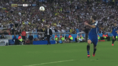 A Soccer Game Is Being Played With The Score Being 0-0 GIF