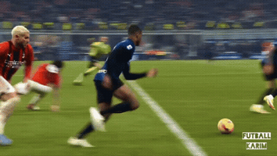 A Soccer Game Is Being Played With The Words Futball Karim On The Bottom GIF