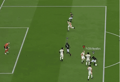 A Soccer Game Is Being Played With The Words What A Save On The Top GIF