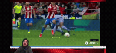 A Soccer Game Is Being Shown Live On Laligatv GIF