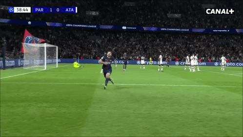 A Soccer Game Is Being Shown On Canal Plus GIF