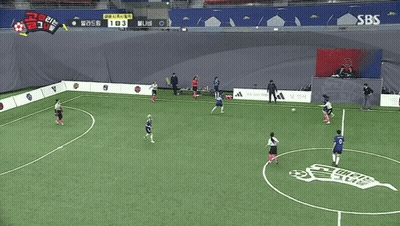 A Soccer Game Is Being Shown On Sbs And A Goal Is Being Scored GIF