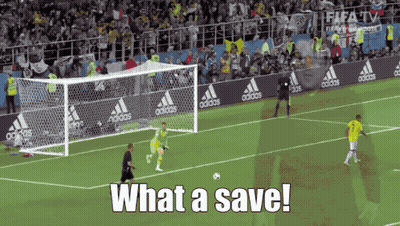 A Soccer Game With The Words What A Save On The Bottom Right GIF