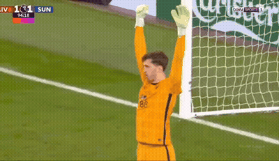 A Soccer Goalie Celebrates A Goal During A Live Soccer Match GIF