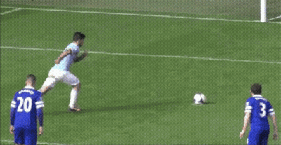 A Soccer Goalie Is Diving To Catch A Soccer Ball In The Goal GIF