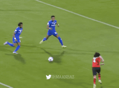 A Soccer Goalie Is Laying On The Ground In Front Of A Goal With A Twitter Logo In The Corner GIF