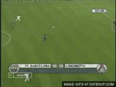 A Soccer Goalie Is Trying To Stop A Ball From Going Into The Goal . GIF