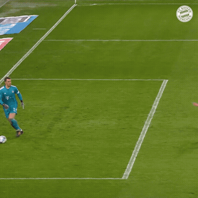 A Soccer Goalie With The Number 3 On His Jersey Stands On The Field GIF