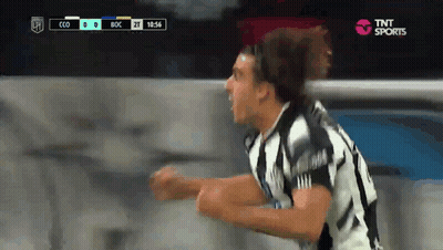A Soccer Player Celebrates A Goal During A Game With Tnt Sports GIF