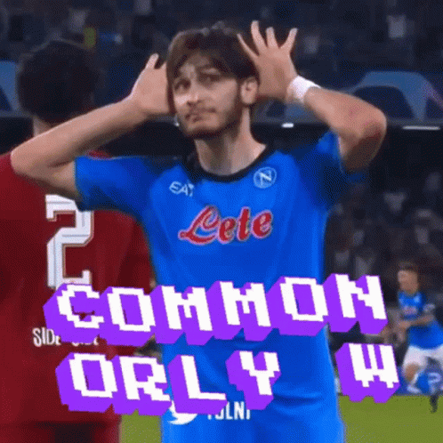 A Soccer Player In A Blue Jersey That Says Lete On It GIF