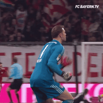 A Soccer Player In A Blue Jersey With The Number 1 On The Back GIF