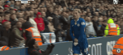A Soccer Player In A Blue Jersey With The Number 19 On His Shorts GIF