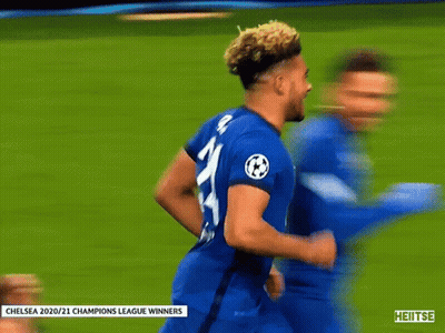A Soccer Player In A Blue Jersey With The Number 24 On It GIF