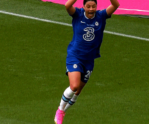 A Soccer Player In A Blue Jersey With The Number 3 On It GIF