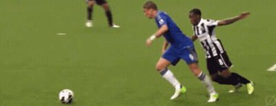 A Soccer Player In A Blue Jersey With The Number 9 On It GIF