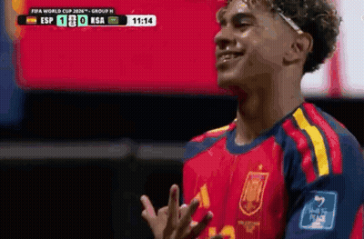 A Soccer Player In A Red And Yellow Jersey Is Giving A Middle Finger GIF
