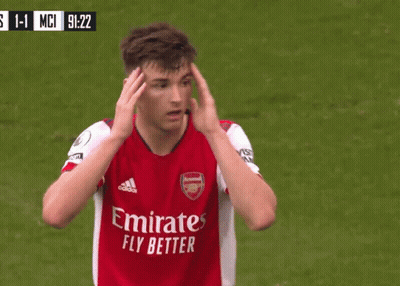 A Soccer Player In A Red Emirates Fly Better Jersey GIF
