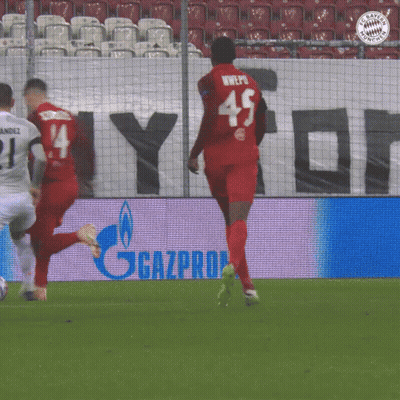 A Soccer Player In A Red Jersey With The Number 45 On It GIF