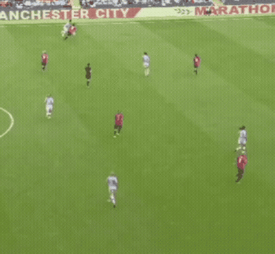 A Soccer Player In A Red Jersey With The Number 8 On It GIF