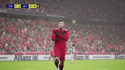 A Soccer Player In A Red Uniform Is Running On The Field GIF