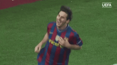 A Soccer Player In A Striped Shirt With The Uefa Logo On The Bottom Right GIF