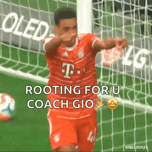 A Soccer Player In A T-Mobile Jersey Is Rooting For A Coach Gio GIF