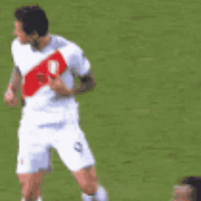 A Soccer Player In A White Jersey With A Red Stripe On The Back GIF