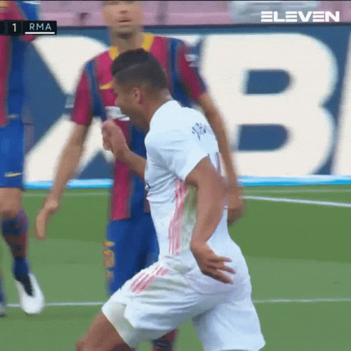 A Soccer Player In A White Jersey With The Number 1 On The Back GIF