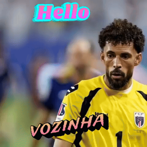 A Soccer Player In A Yellow Jersey With The Word Vozinha On It GIF