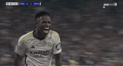 A Soccer Player Is Celebrating A Goal During A Game On Bein Sports GIF
