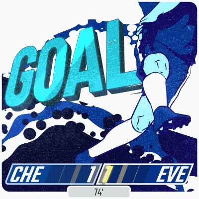 A Soccer Player Is Kicking A Ball And The Word Goal Is On The Bottom GIF