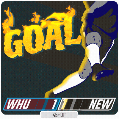 A Soccer Player Is Kicking A Ball With The Word Goal In Flames GIF