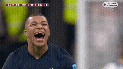 A Soccer Player Is Laughing During A Game Between France And The Uk GIF