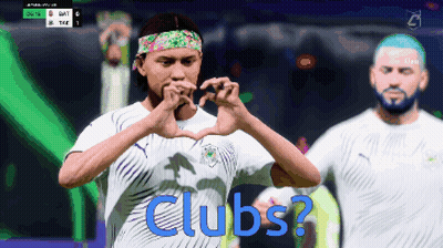 A Soccer Player Is Making A Heart Shape With His Hands And The Word Clubs Is On The Bottom GIF