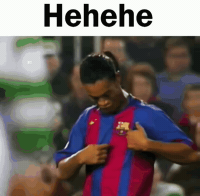 A Soccer Player Is Pointing At His Chest And The Word Henehe Is On The Bottom GIF