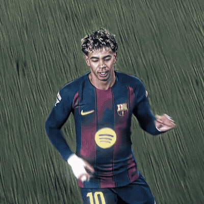 A Soccer Player Named Lamine Yamal Is Wearing A Number 10 Jersey GIF