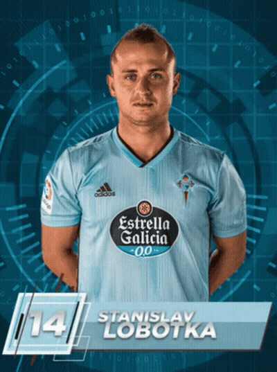 A Soccer Player Named Stanislav Lobotka Is Wearing A Light Blue Adidas Jersey GIF