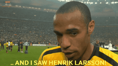 A Soccer Player Says " And I Saw Henrik Larsson " At The End Of A Game GIF