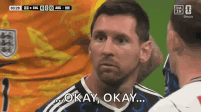 A Soccer Player Says Okay Okay While Talking To Another Player GIF