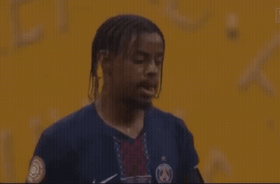 A Soccer Player Stands In Front Of A Scoreboard That Says Psg 0 Day GIF