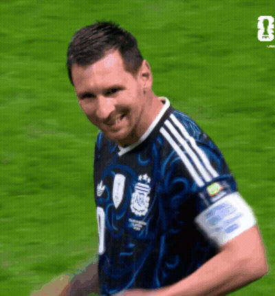 A Soccer Player Wearing A Blue And Black Jersey With The Number 1 On It GIF