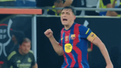 A Soccer Player Wearing A Blue And Red Jersey With The Letter B On It GIF