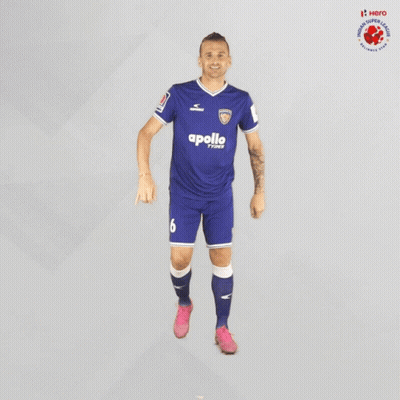 A Soccer Player Wearing A Blue Apollo Jersey Gives A Thumbs Up GIF