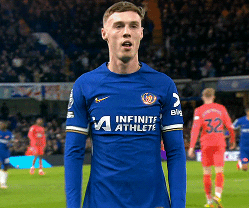 A Soccer Player Wearing A Blue Jersey That Says Infinite Athlete On It GIF
