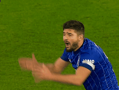 A Soccer Player Wearing A Blue Jersey That Says Jako On It GIF