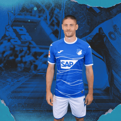 A Soccer Player Wearing A Blue Jersey With Kramaric On The Back GIF