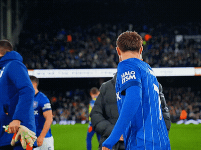 A Soccer Player Wearing A Blue Shirt That Says Halo It Sm GIF
