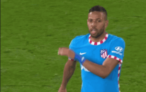 A Soccer Player Wearing A Blue Shirt That Says Plus50 GIF