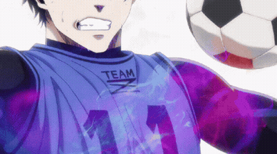 A Soccer Player Wearing A Blue Shirt That Says Team On It GIF